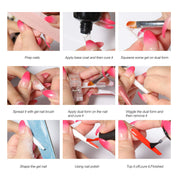 Halloween Mixed Nail Extension Forms — 12 Patterns Including Snake Print, Full-Cover Crystal Nail Molds