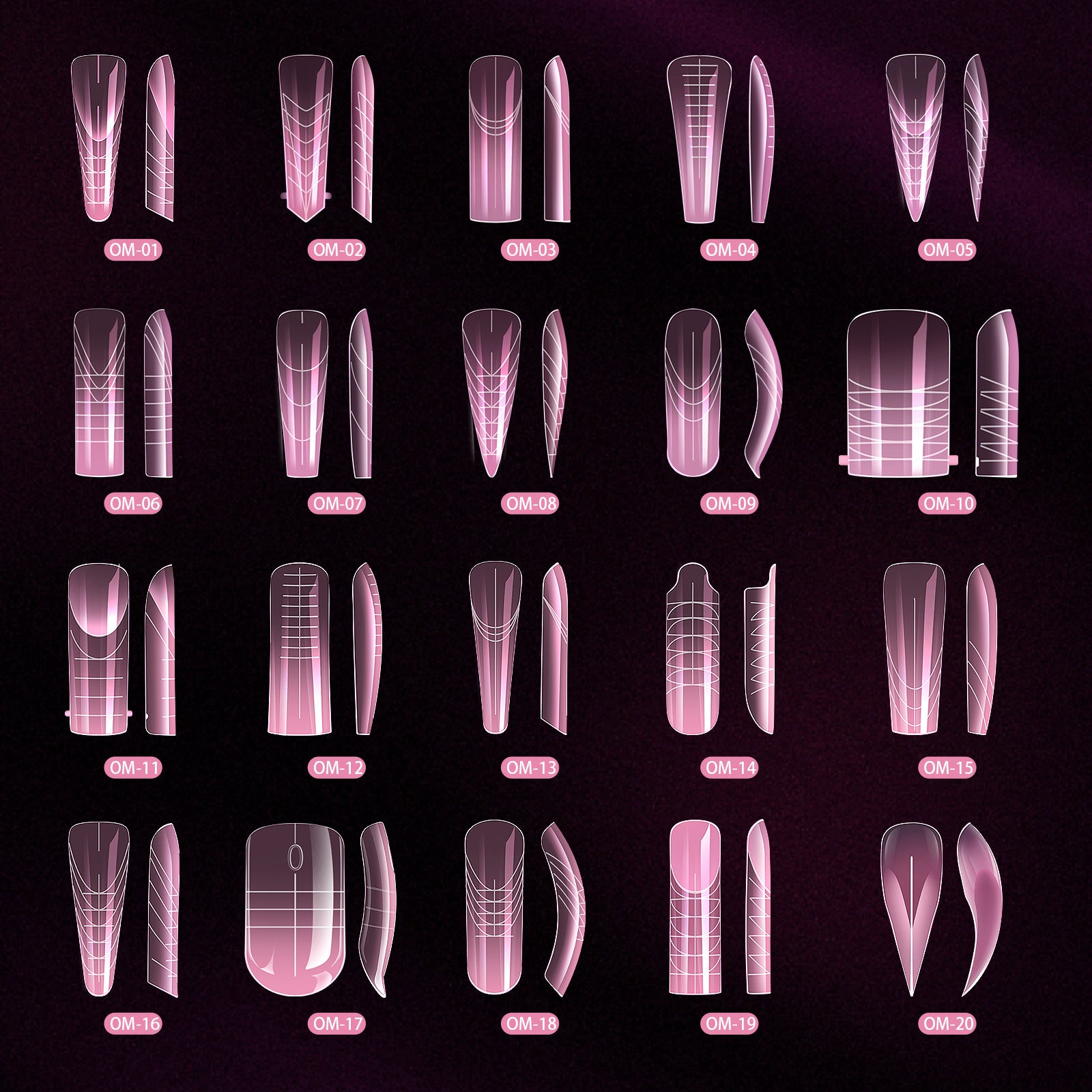 150PCS Pink Crystal Nail Forms — Fast, Flawless, Salon-Perfect Extensions