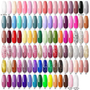 100 Colors Coat Nail Polish Pink Blue Jelly Glitter Gel, UV Manicure, 8.5ml