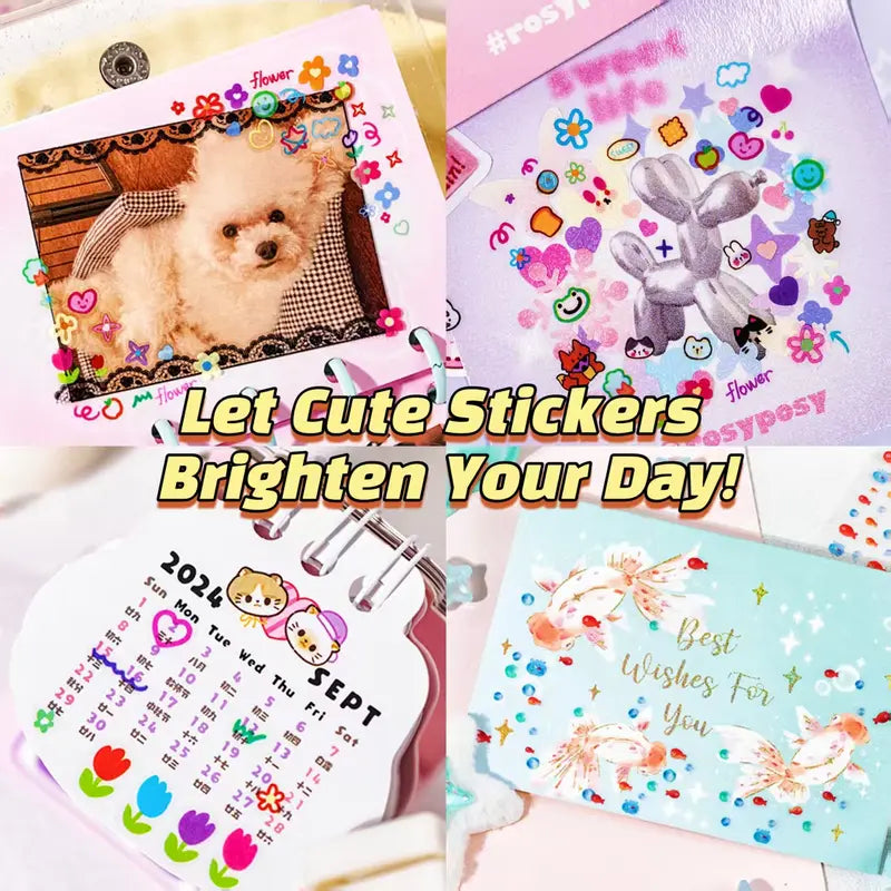 🎀 2-in-1 Sticker Book Bonanza | 48 Sheets, 3200+ Pcs Cute Mini Deco Stickers