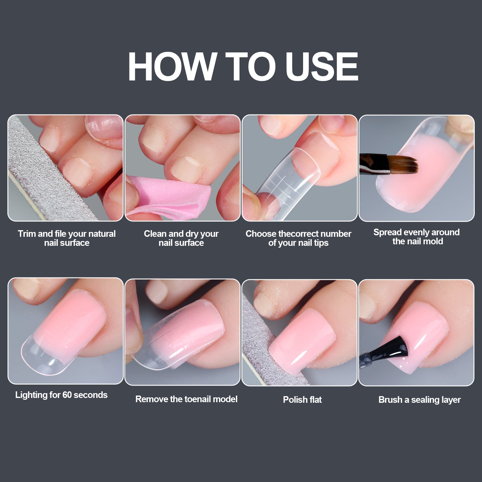 150PCS Toe Nail Extension Forms with Scale — Fast, Precise, Salon-Perfect Nails