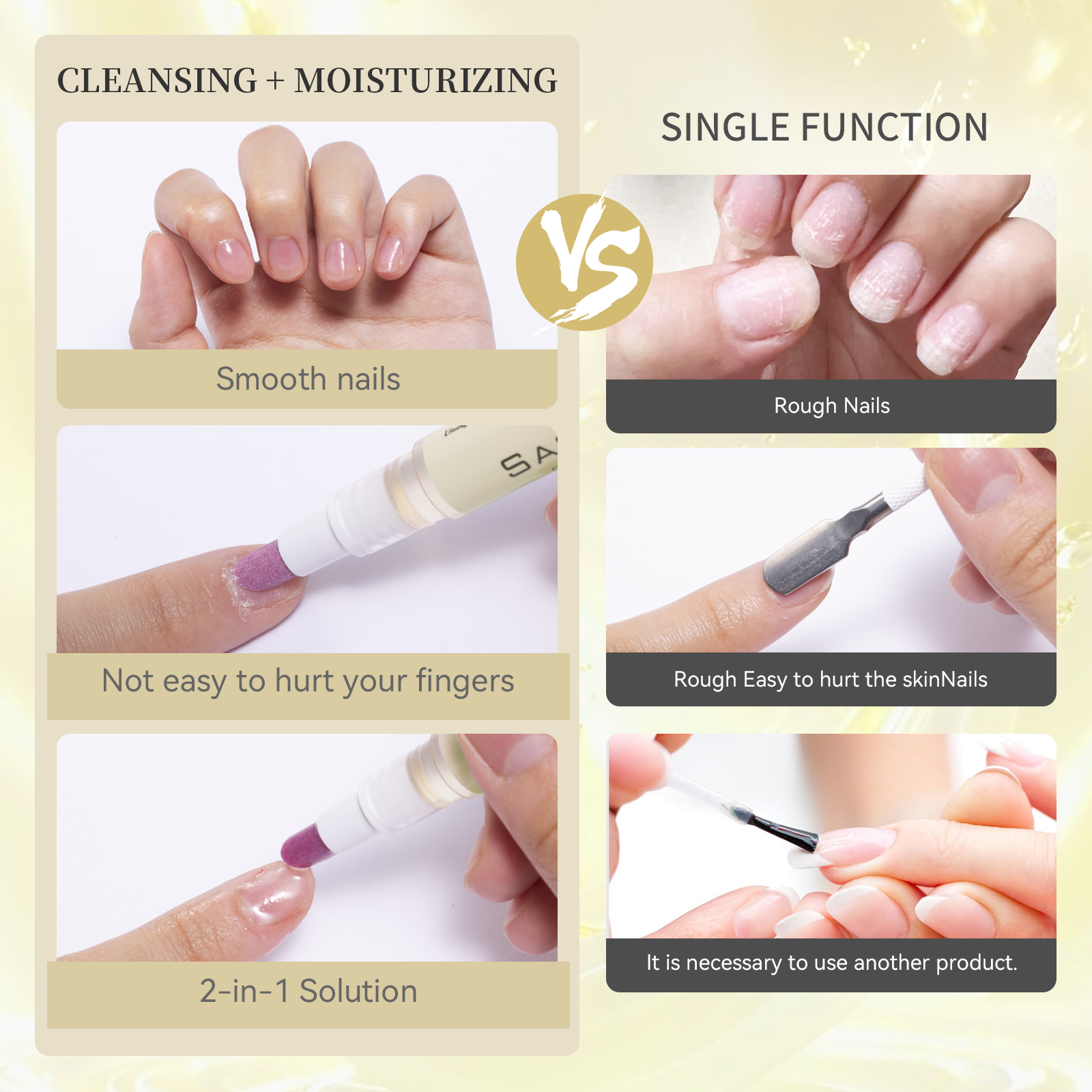 SassyTip Cuticle Pusher Pen 2.0, Fragrance-free