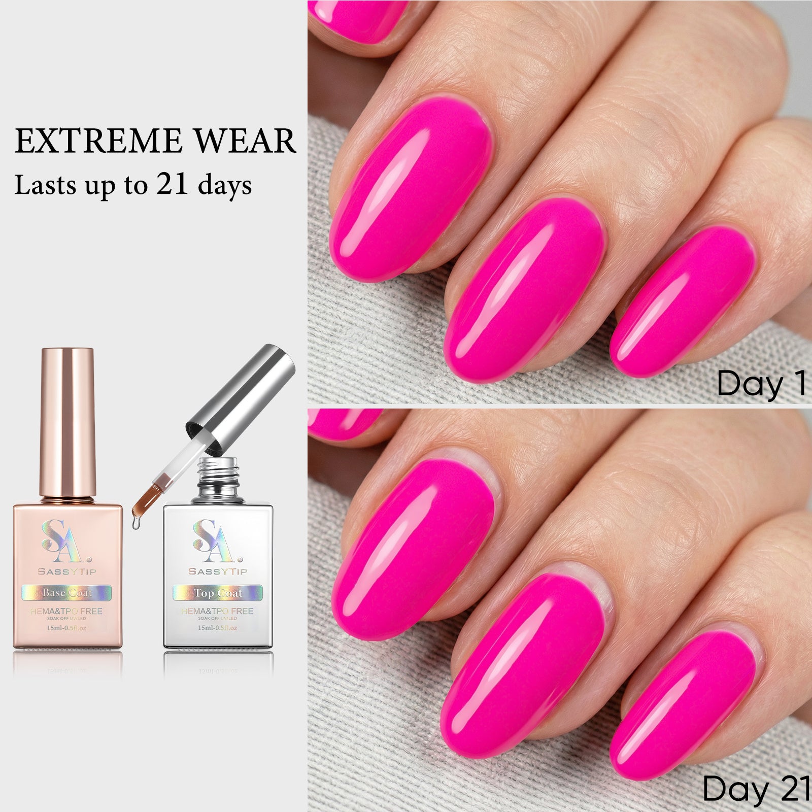 SassyTip HEMA TPO Free Base Coat and Top Coat Set – Sassytip