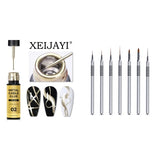 Metal-Handled Nail Art Brush Set | Professional Liner, Carving & Detail Brushes for Nail Design