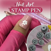 15-Piece Nail Art Stamping Kit – Floral Designs for DIY Precision Manicures