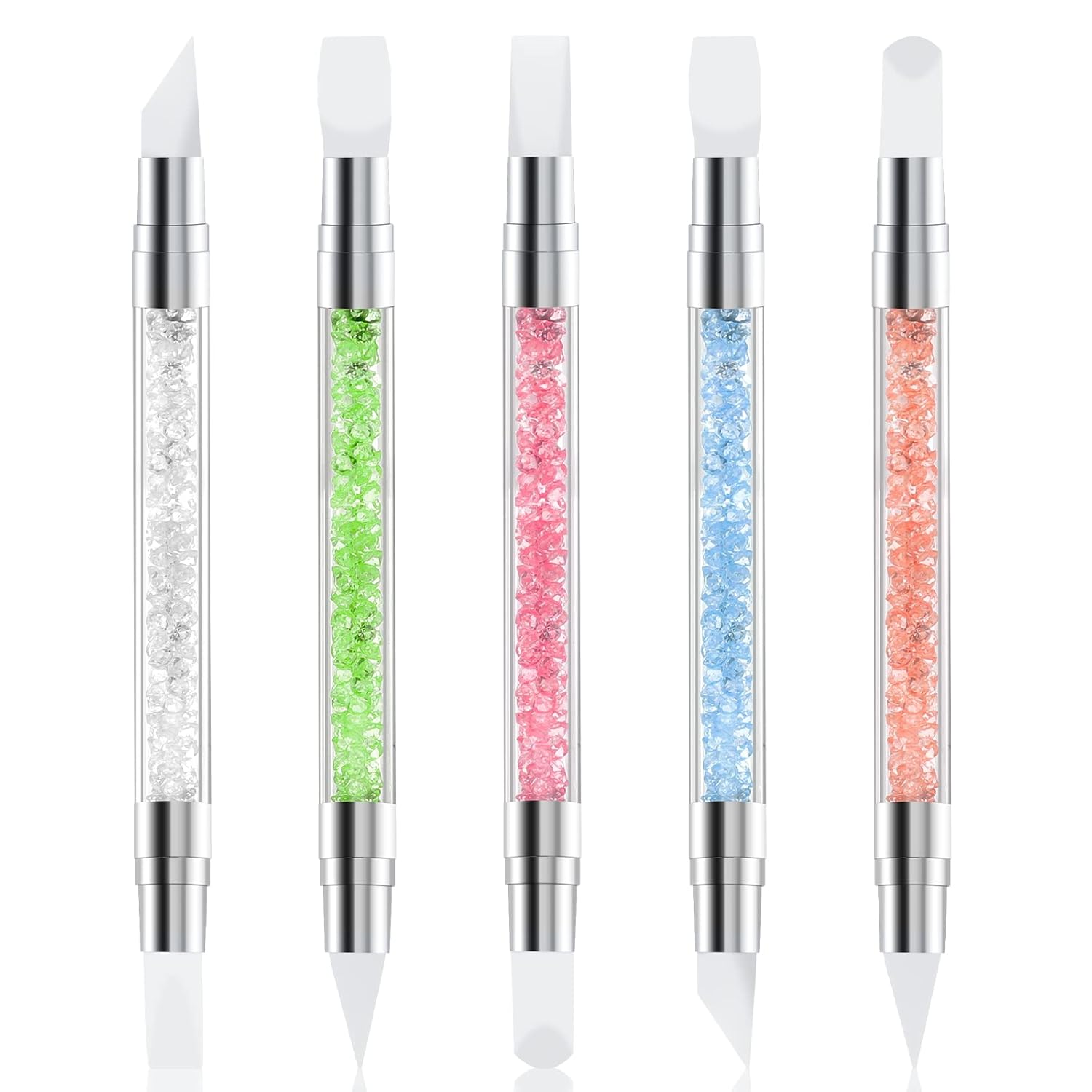 5 Pcs Dual-Tipped Silicone Nail Art Pens – Sculpting & Drawing Tools