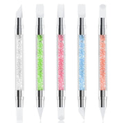 5 Pcs Dual-Tipped Silicone Nail Art Pens – Sculpting & Drawing Tools