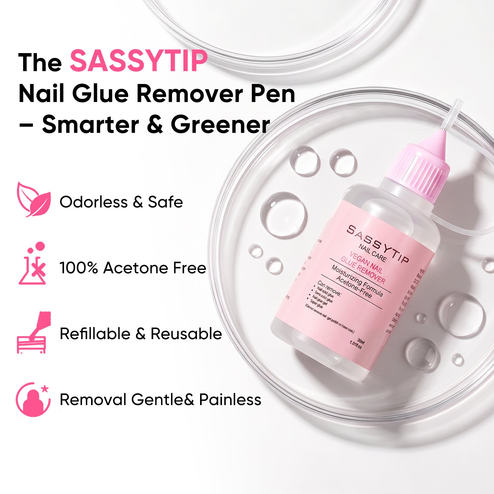 Vegan Nail Glue Remover, 30ml