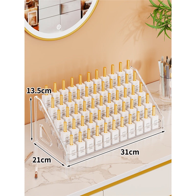 Multi-Layer Nail Polish Display Stand - Acrylic Organizer for Gel Polishes & Nail Art Tools
