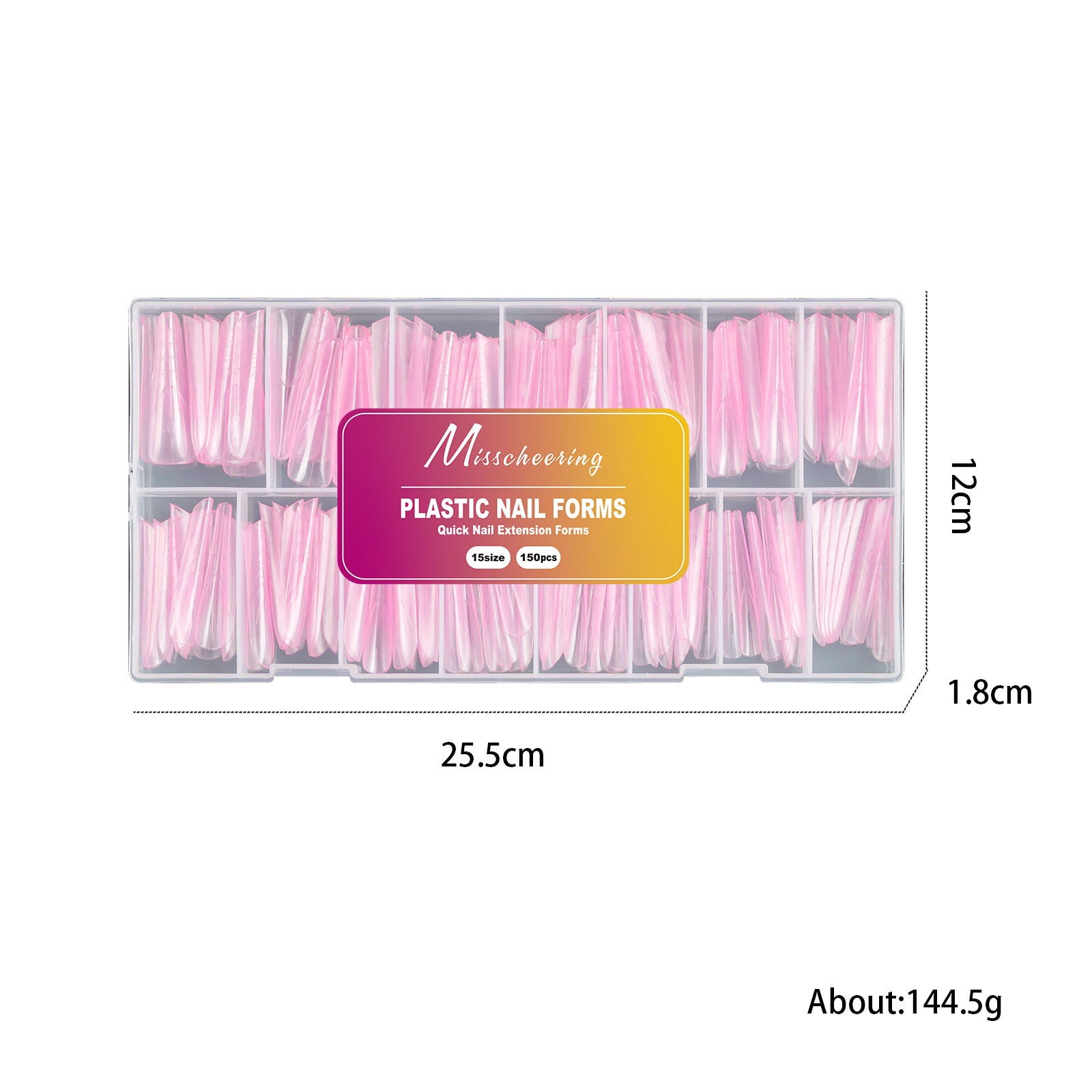 150PCS Pink Crystal Nail Forms — Fast, Flawless, Salon-Perfect Extensions