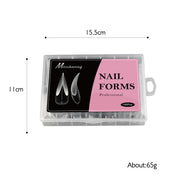 140pcs Halloween Dragon Claw Nail Forms — Scale-Marked Full-Cover Extension Molds