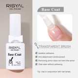 Serie de geles profesionales para uñas: capa superior, capa base, gel de acabado brillante y acabado mate