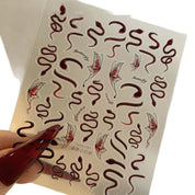 “Lucky Serpent” Vintage Luxe Nail Stickers