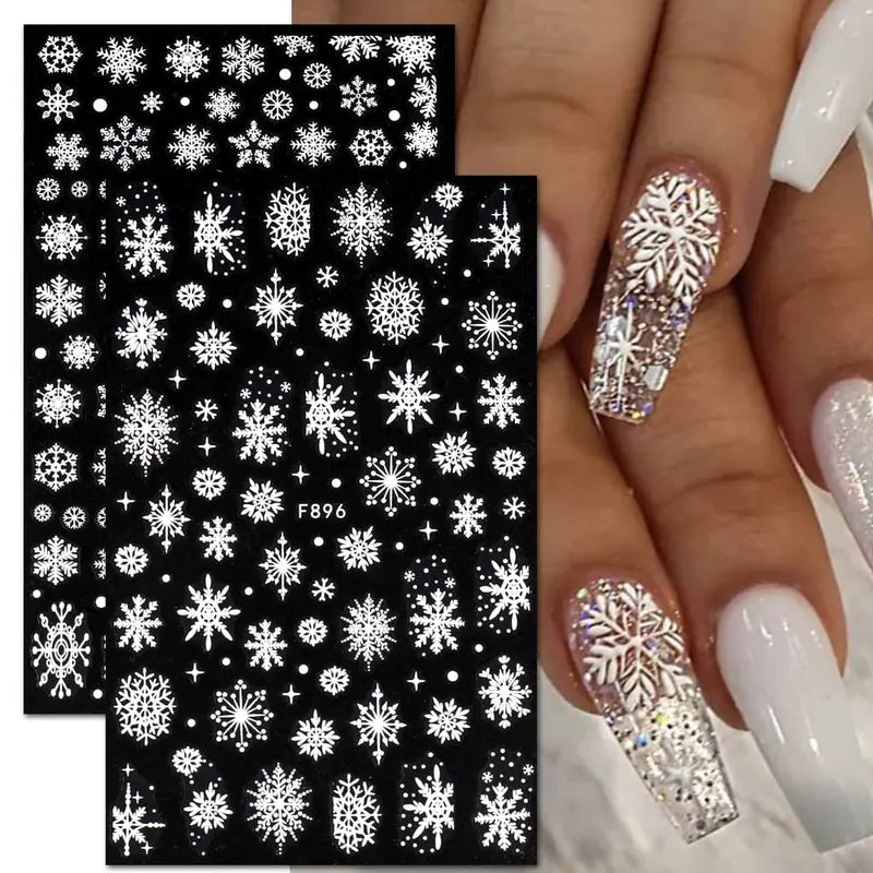❄️ Viral Snowflake Stickers | #1 White Christmas Nail & Deco Stickers for Holiday Magic!