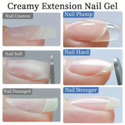 AWStorG 100g Semi-Permanent Nail Extension Gel - Creamy Transparent Nude | Hard Gel Formula | Perfect for French Manicure & Nail Art
