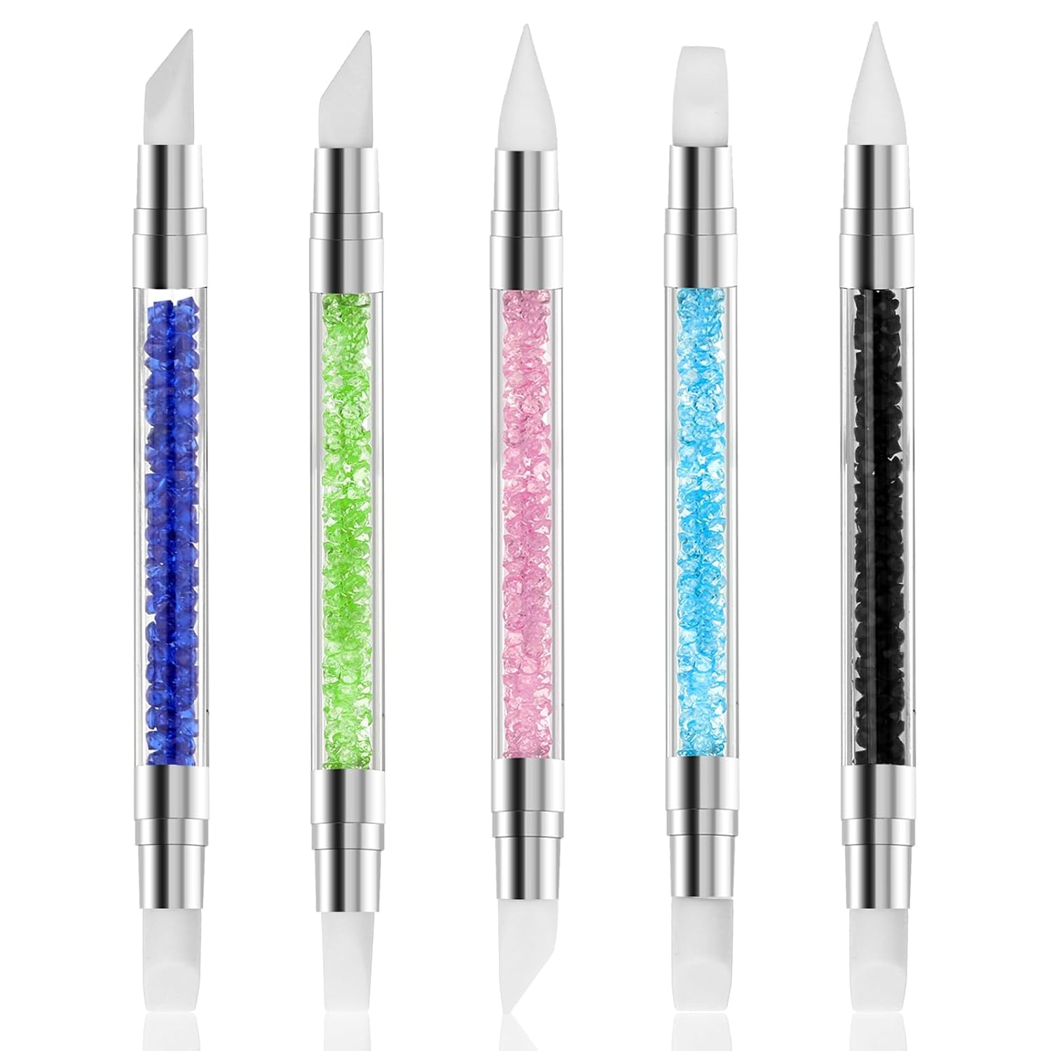 5 Pcs Dual-Tipped Silicone Nail Art Pens – Sculpting & Drawing Tools