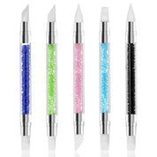 5 Pcs Dual-Tipped Silicone Nail Art Pens – Sculpting & Drawing Tools