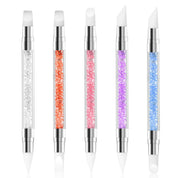 5 Pcs Dual-Tipped Silicone Nail Art Pens – Sculpting & Drawing Tools