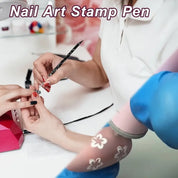 15-Piece Nail Art Stamping Kit – Floral Designs for DIY Precision Manicures