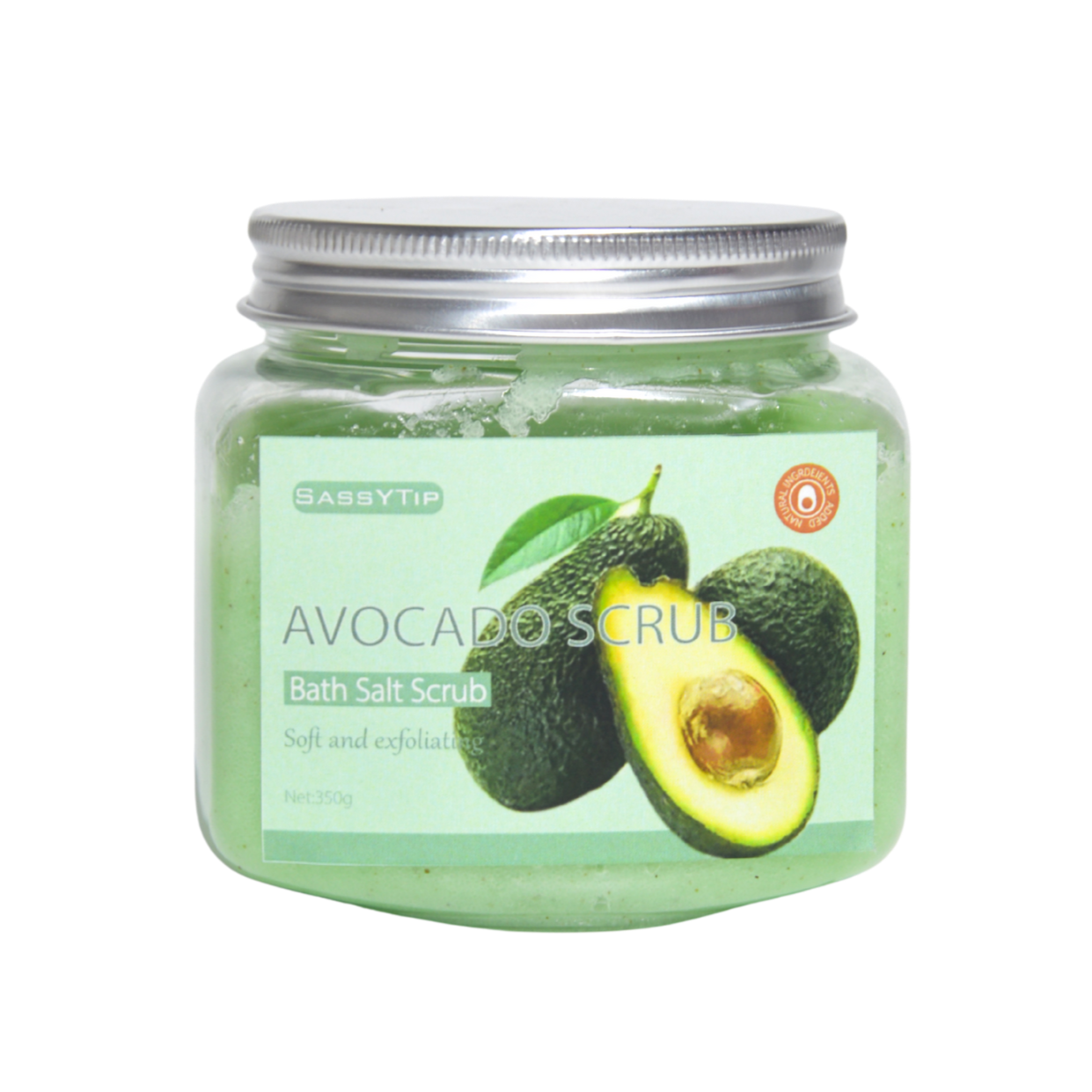 Avocado & Coconut Body Scrub - Moisturizing and Exfoliating Body, Face, Hand, Foot Scrub