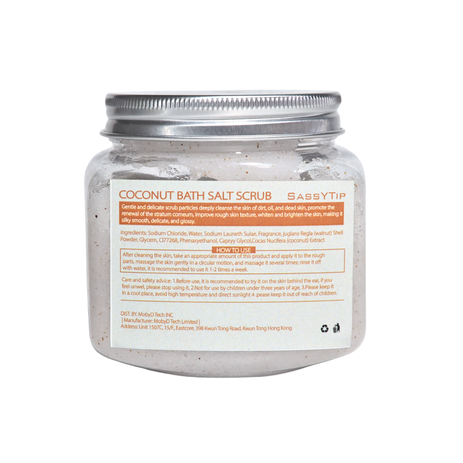 Avocado & Coconut Body Scrub - Moisturizing and Exfoliating Body, Face, Hand, Foot Scrub
