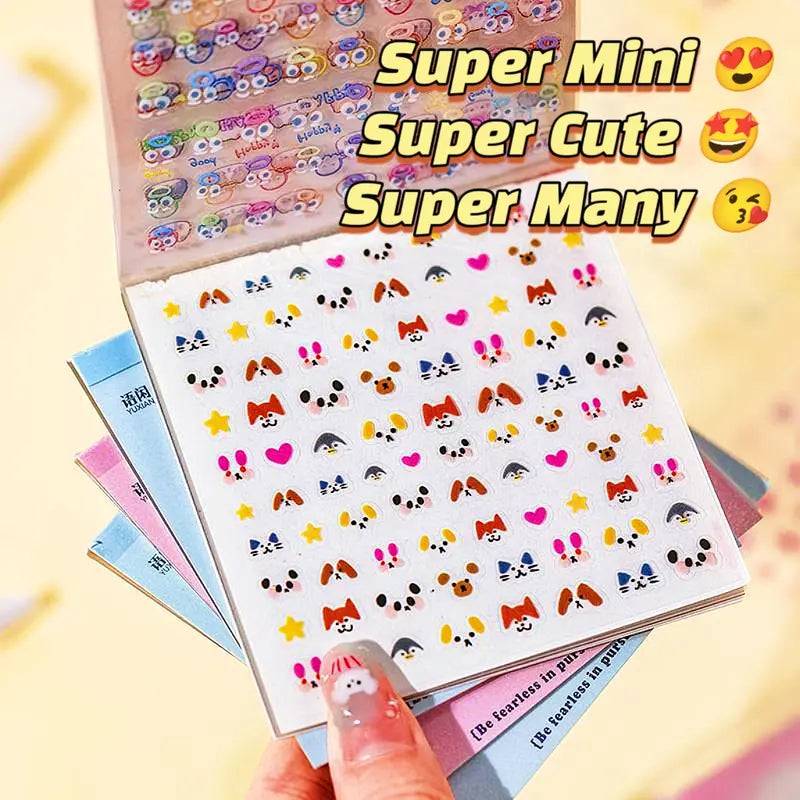 🎀 2-in-1 Sticker Book Bonanza | 48 Sheets, 3200+ Pcs Cute Mini Deco Stickers
