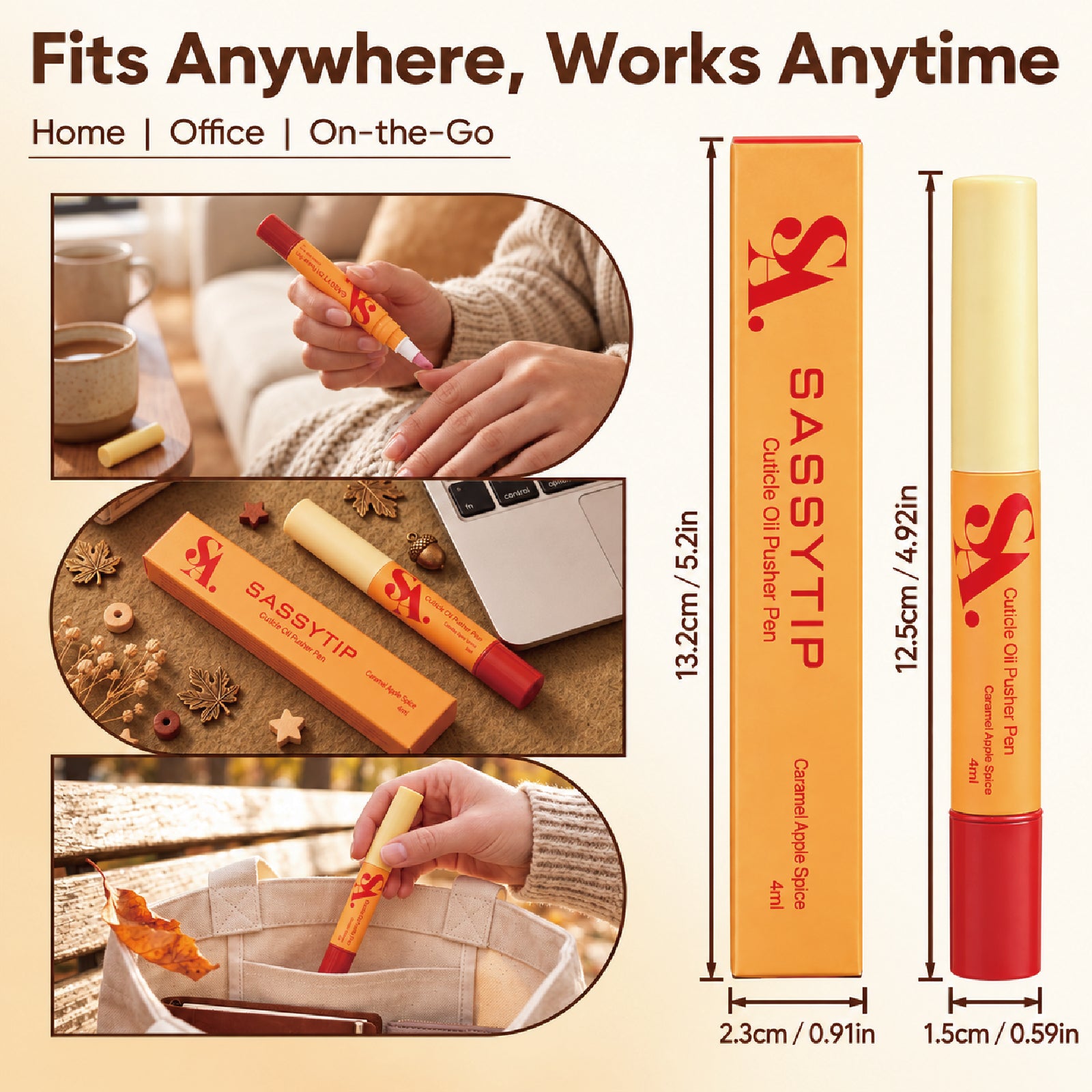 SassyTip Cuticle Oil Pusher Pen 4.0, 4ml