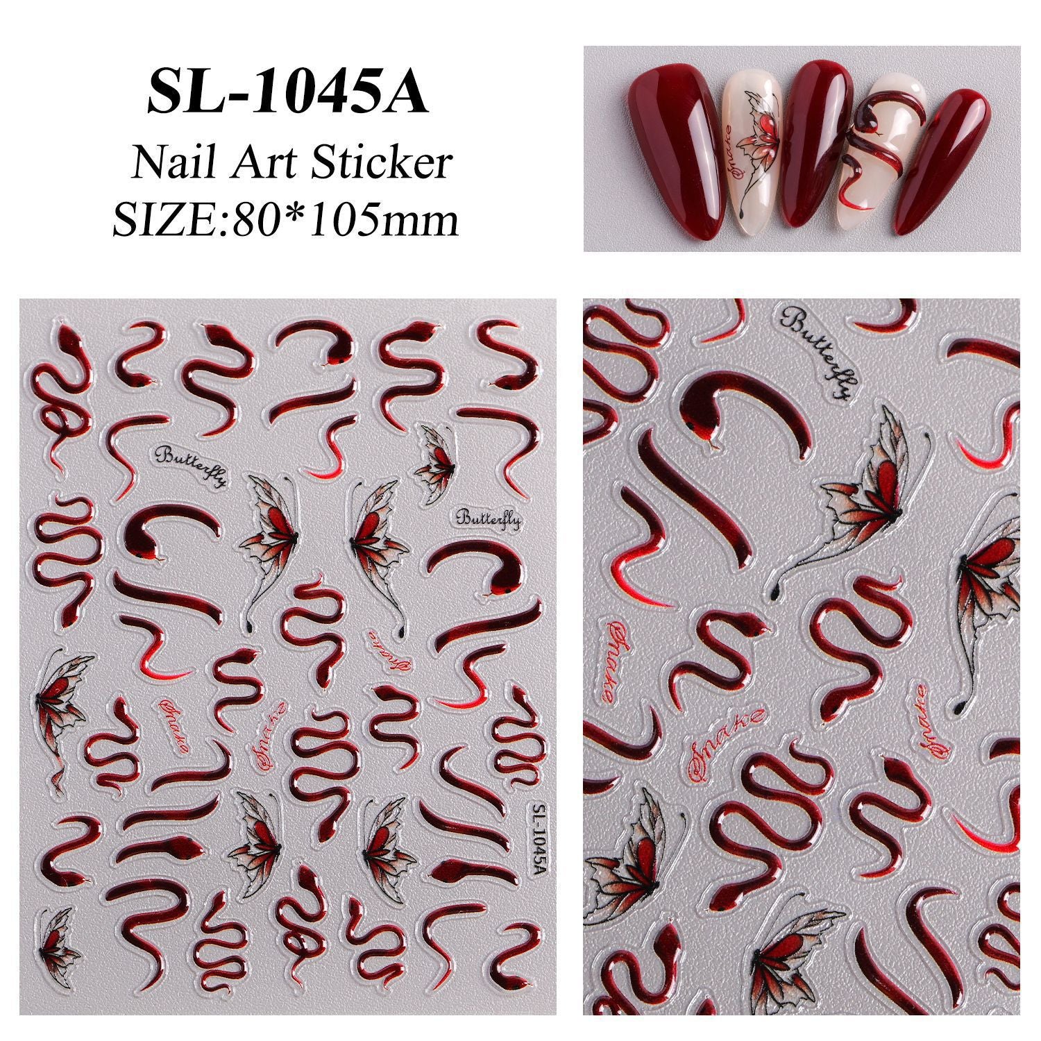 “Lucky Serpent” Vintage Luxe Nail Stickers