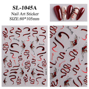 “Lucky Serpent” Vintage Luxe Nail Stickers