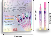 🎨12 Colors Nail Art Pens Set