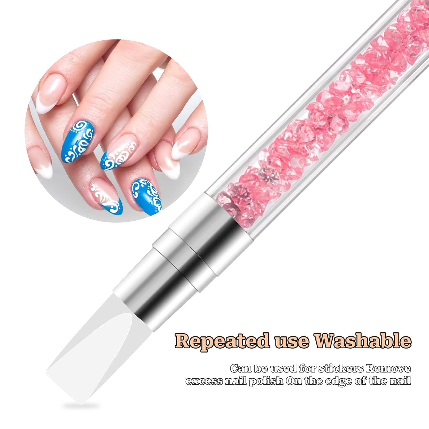 5 Pcs Dual-Tipped Silicone Nail Art Pens – Sculpting & Drawing Tools