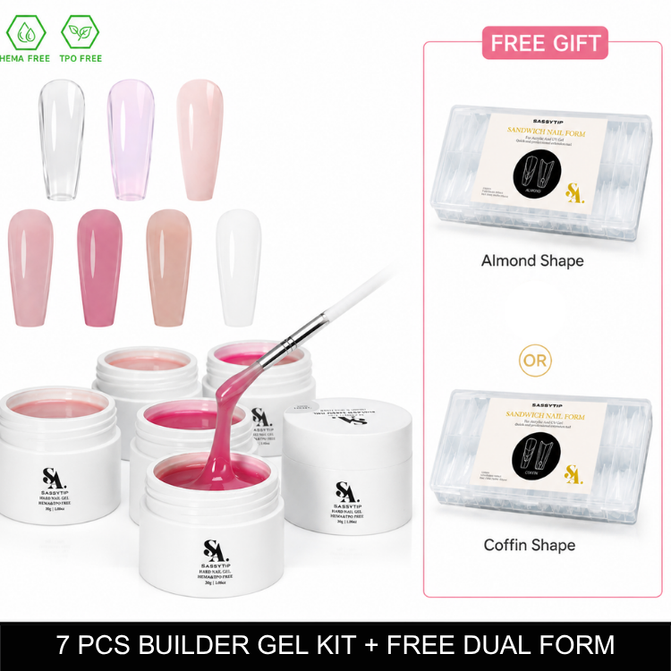 SASSYTIP 7 PCs Builder Hard Gel Set