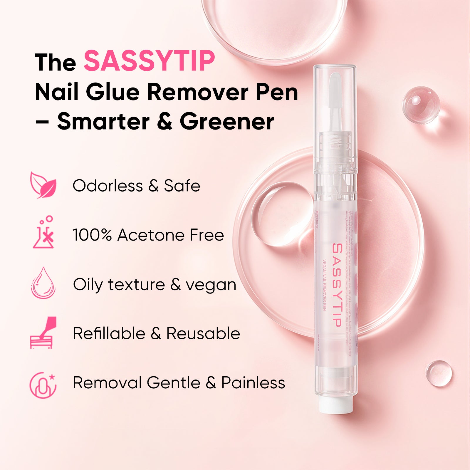 Vegan Nail Glue Remover Pen, 6.5ml