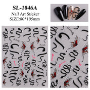 “Lucky Serpent” Vintage Luxe Nail Stickers