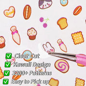 🎀 2-in-1 Sticker Book Bonanza | 48 Sheets, 3200+ Pcs Cute Mini Deco Stickers