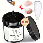 AWStorG 100g Semi-Permanent Nail Extension Gel - Creamy Transparent Nude | Hard Gel Formula | Perfect for French Manicure & Nail Art