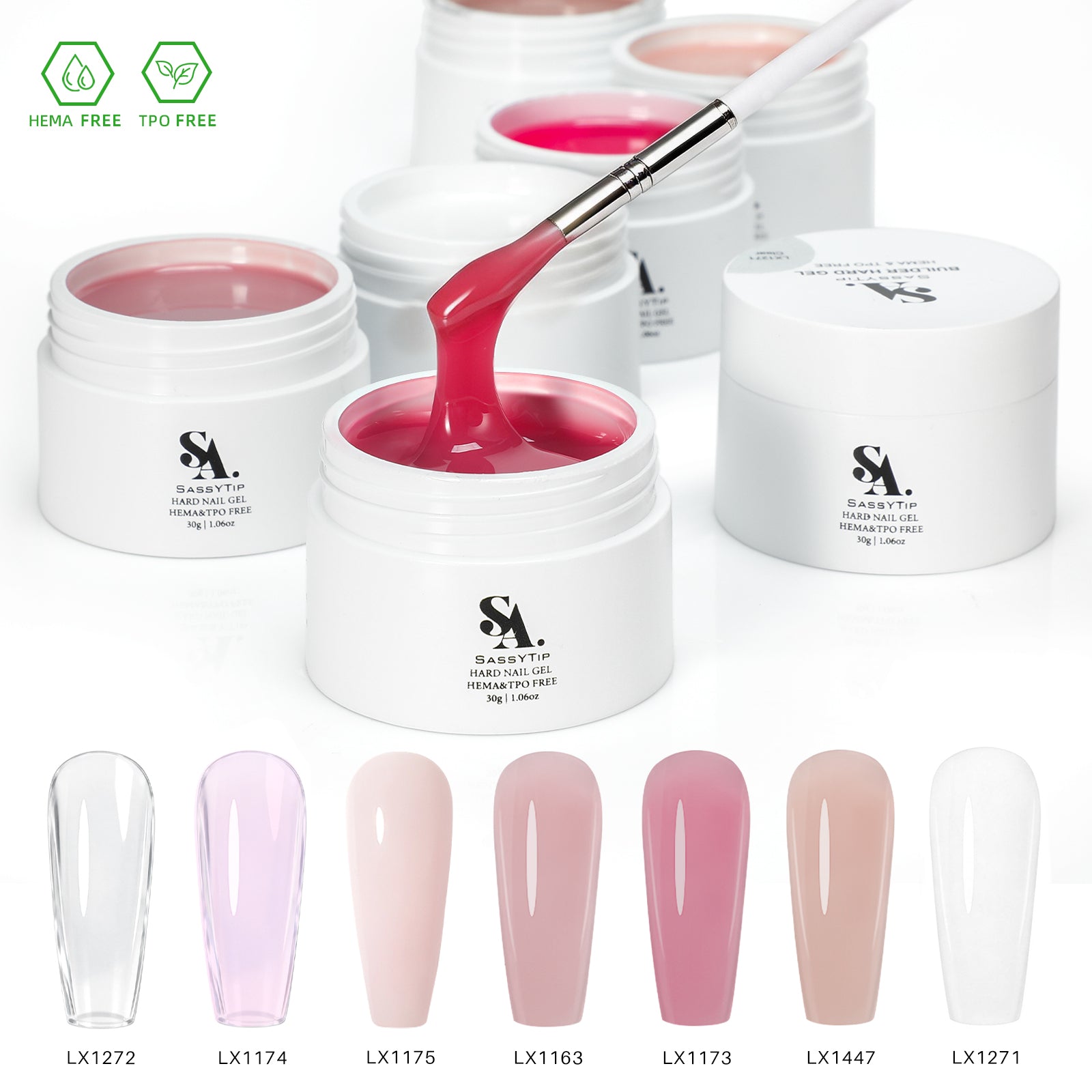 SASSYTIP Clear Builder Hard Gel