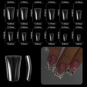 Duckbill Nail Tips Set - 504pcs Short/Medium Unique Shape Press-On Nails