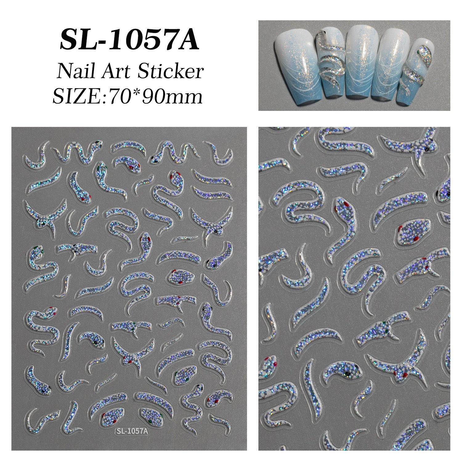 “Lucky Serpent” Vintage Luxe Nail Stickers