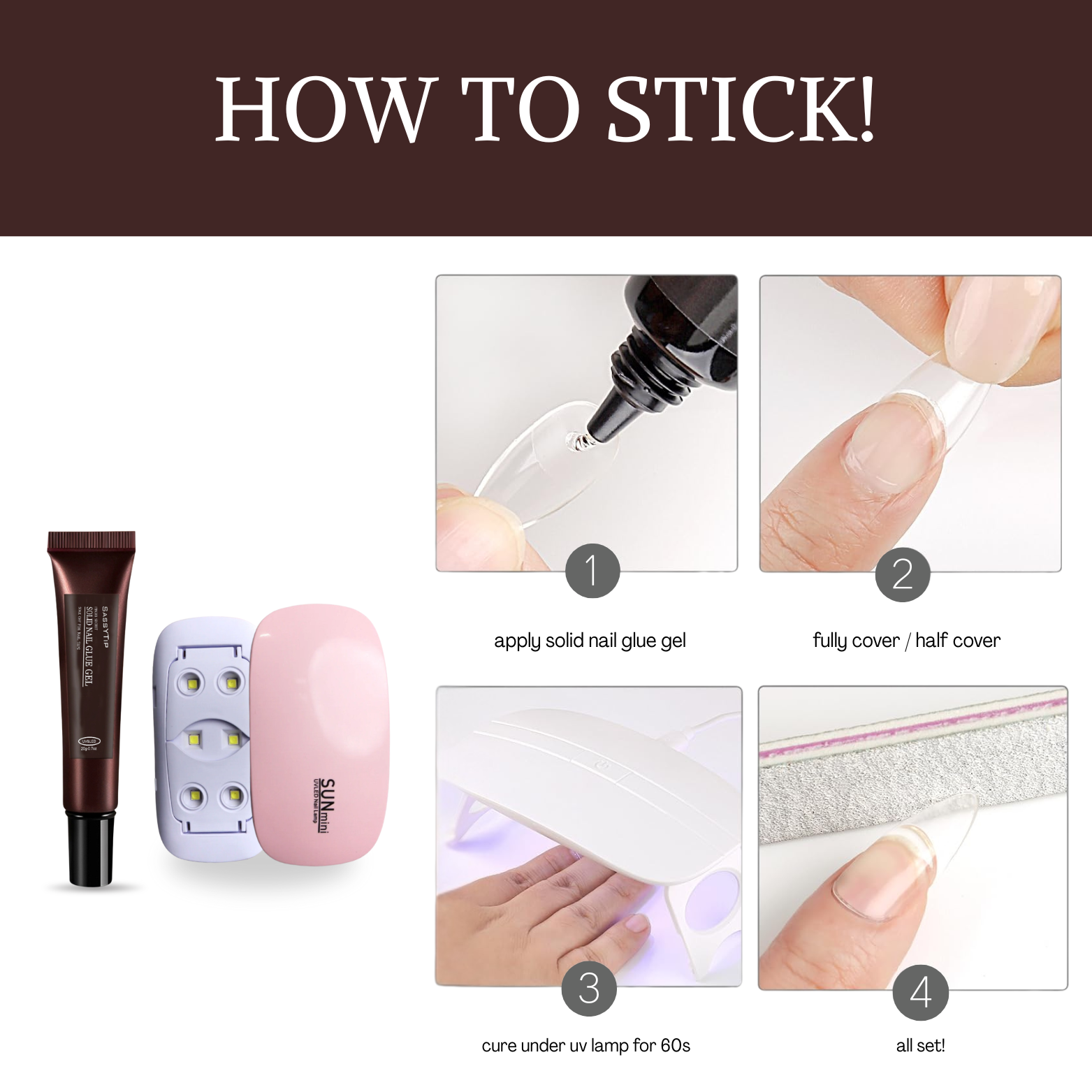 Nails Travel Set, Stick and Remove!