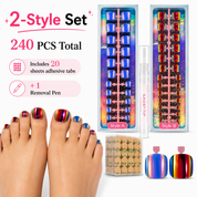 240PCS Electroplated Toenail Stick & Remove Kit