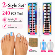 240PCS Electroplated Toenail Stick & Remove Kit