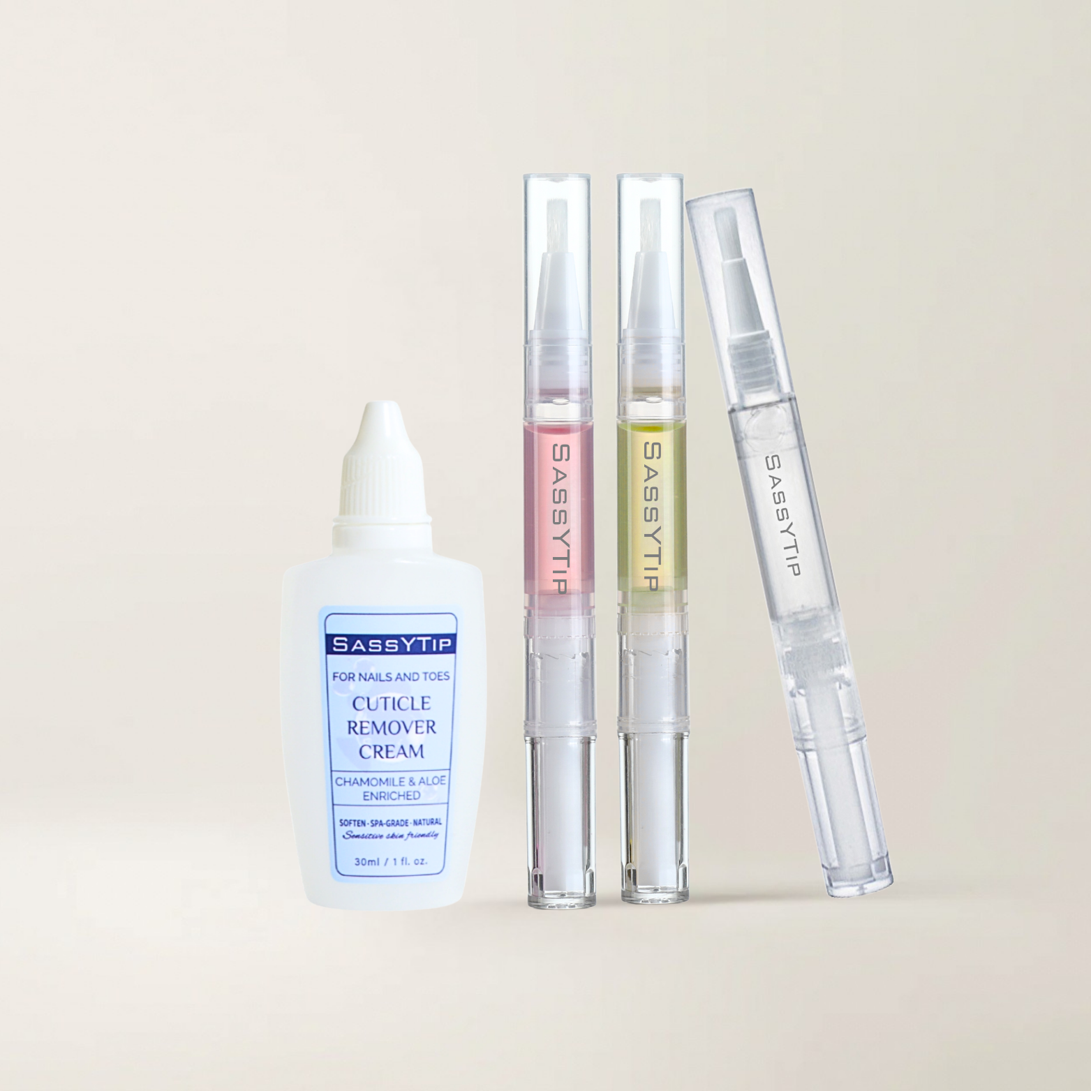  SassyTip Ultimate Cuticle Duo: Cuticle Pusher Pen & Cuticle Cream Kit