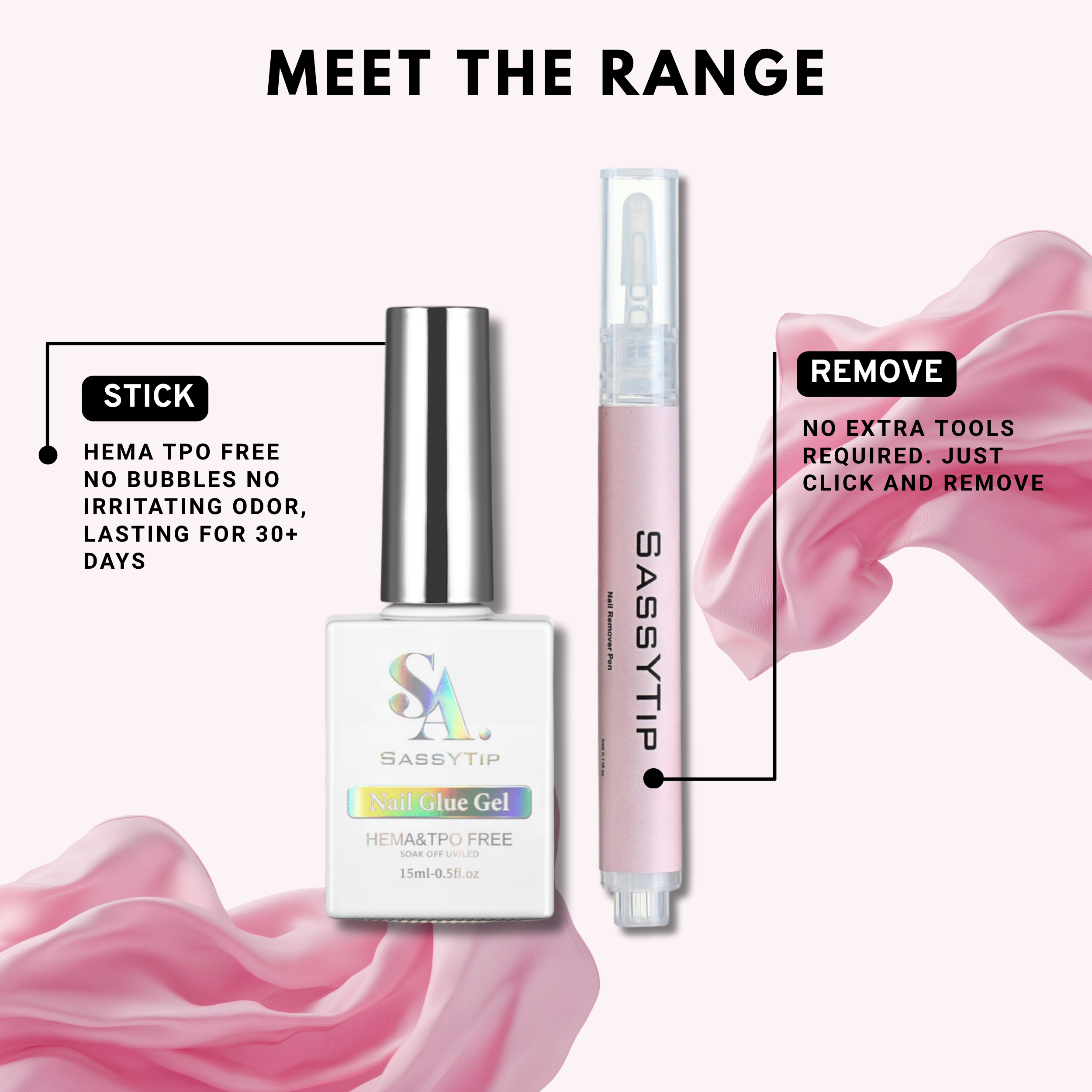 SassyTip HEMA TPO Free Nail Glue Gel