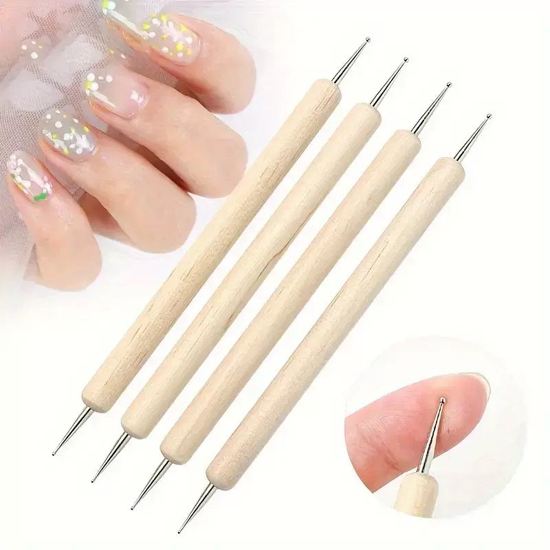Dual-Ended Nail Silicone Pen｜5-Piece Set for Rhinestone & Painting