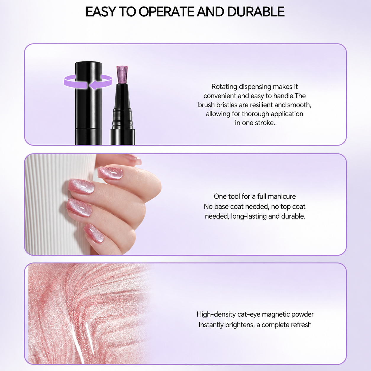 Pocket 3-in-1 Cat Eye Gel Polish Pen, 3ml