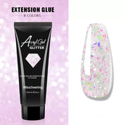 Glitter Poly Nail Gel, Extensions with Sparkle