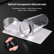 Nail Art Clear Silicone Stamper Set