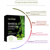 SAUVASINE Bamboo Charcoal Foot Patches – Detox & Revitalize Your Feet with Natural Care