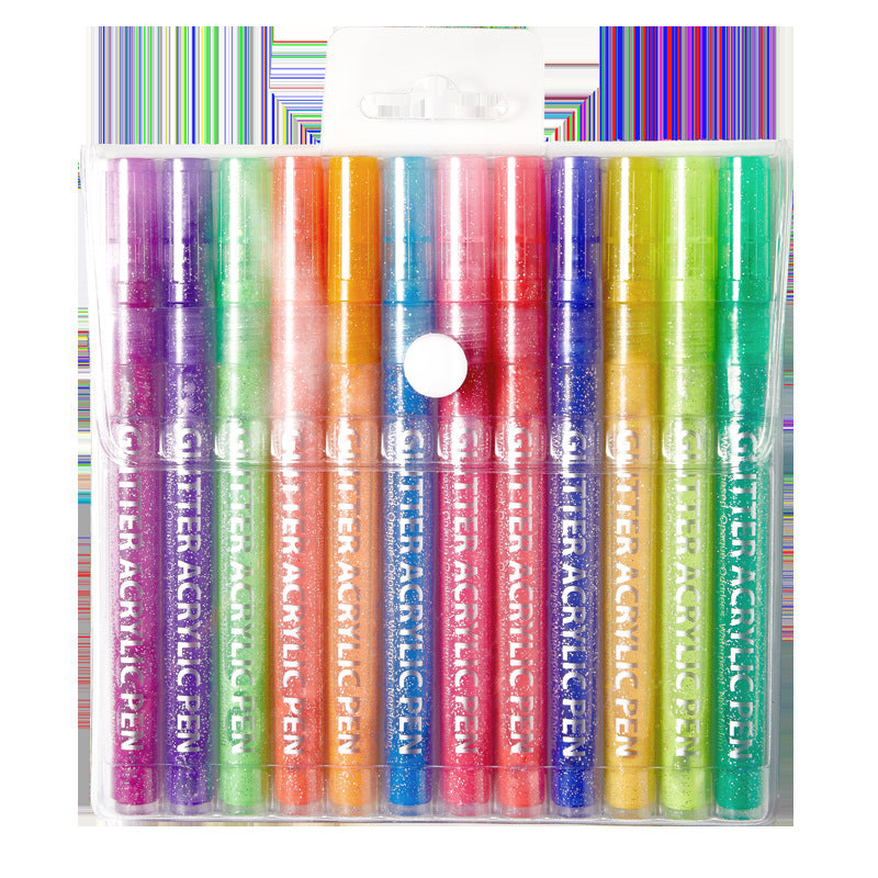 12-Color Nail Art Pen Set - DIY Nail Design Brush Kit for Drawing, Lining & Dotting